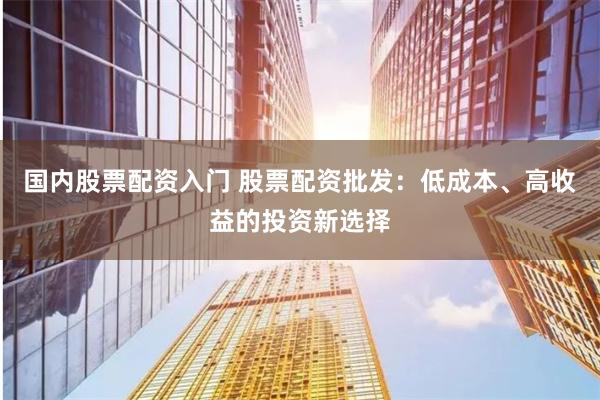 国内股票配资入门 股票配资批发:低成本、高收益的投资新选择 国内股票配资入门 股票配资批发:低成本、高收益的投资新选择